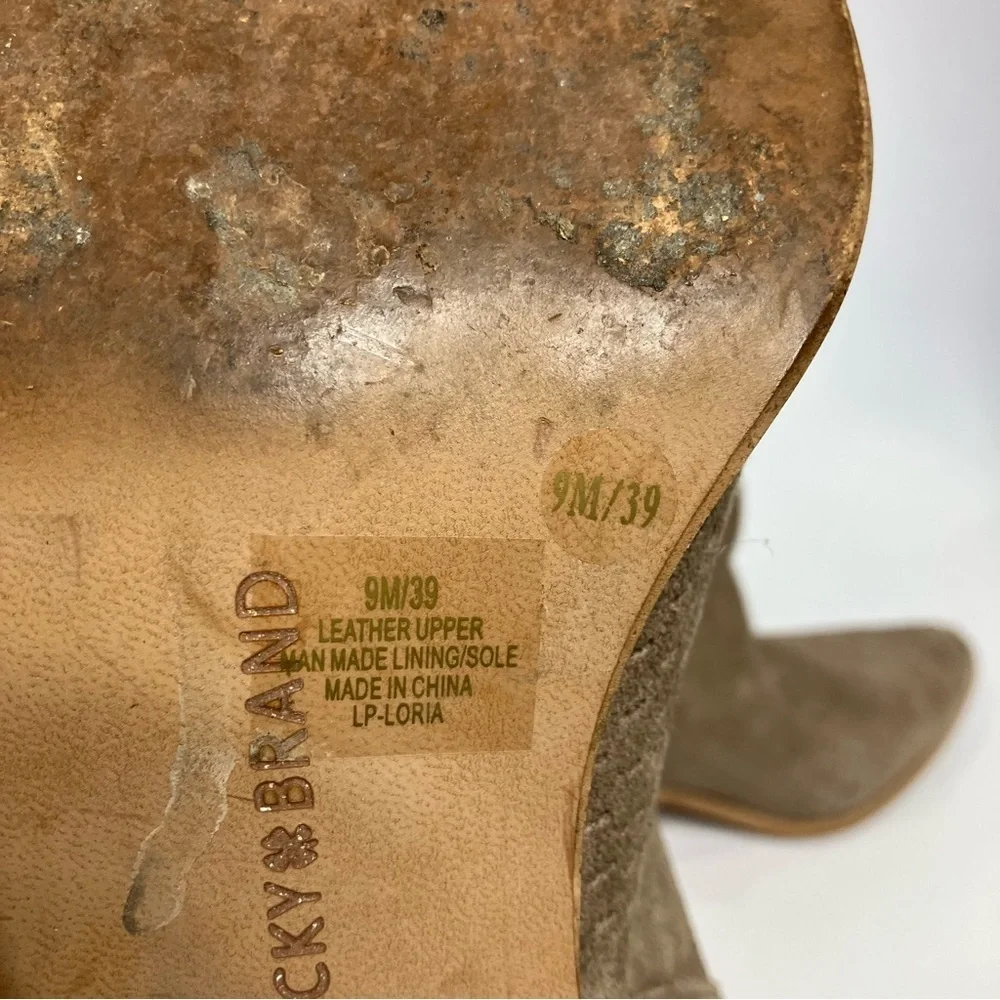 Lucky Brand suede Loria‎ ankle boots tan size 9